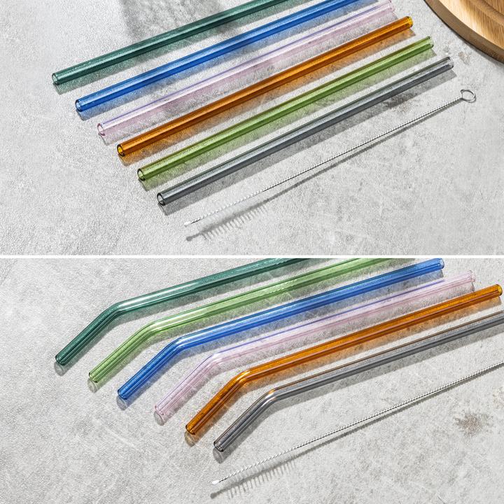 Produktbild Rewe Trinkhalme aus Glas, 6er Set (6x)