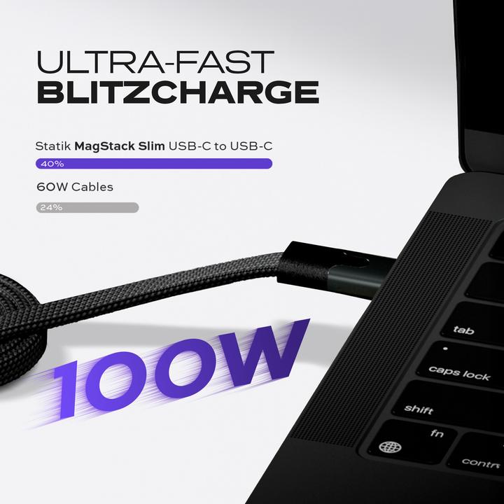 Image du produit Statik MagStack Slim Pro Cable (2 m, USB 2.0, 100 W)