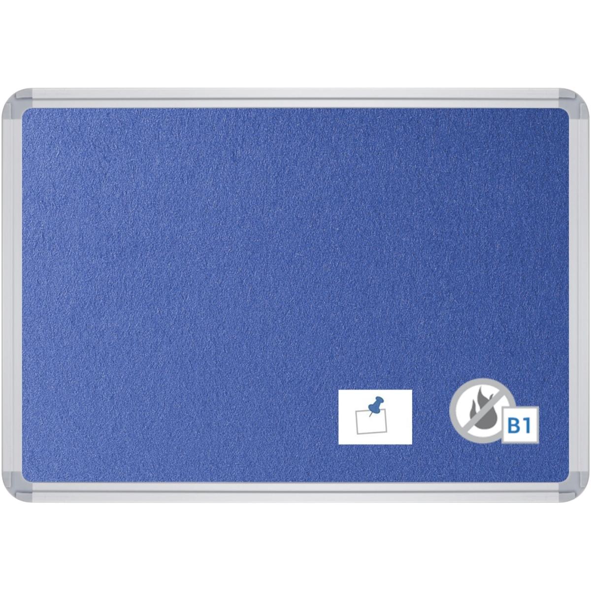 Ultradex, Pinnwand, Stellwandtafel schwer entflammbar beiseitig Filz B1200xH1800xT22mm blau (Pinnwand)