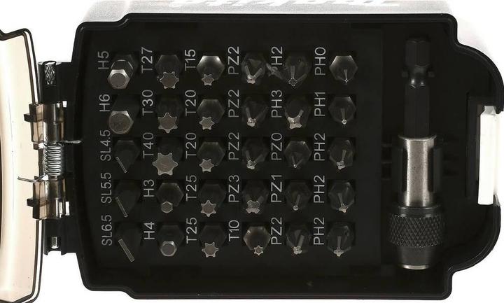 Produktbild Makita Bit-Set (PH0, PH, PH1, PH2, PH3, PZ0, PZ1, PZ2, PZ3, T10, T15, T20, T25, T27, T30, T40, H3, H4, H5, H6, SL 1.2 x 6.5, SL 0.8 x 5.5, SL 0.6 x 4.5)