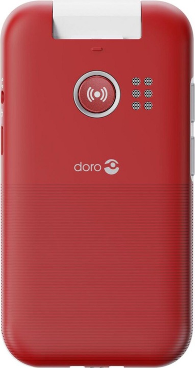 Actual product image Doro Leva L20, Clamshell, Single SIM, 7.11 cm (2.8"), 2 MP, 1150 mAh, Red, White (2.80", 2 Mpx, 4G)