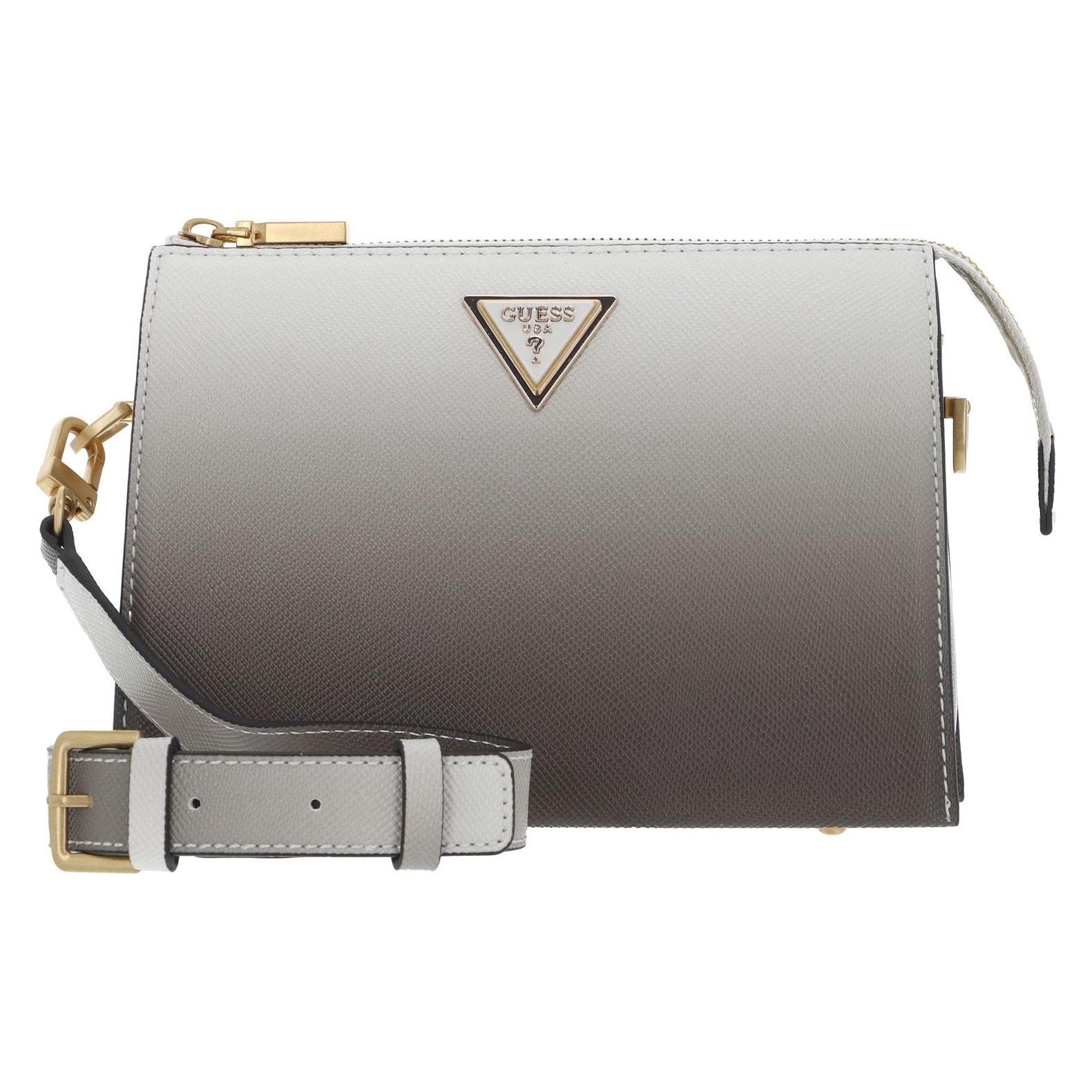 Guess, Damen, Handtasche, Lossie Tri Compartment Xbody Top Zip, Grau