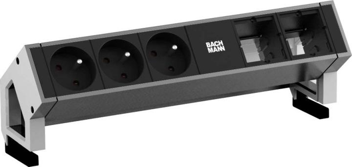 Productafbeelding Bachmann DESK2 - 3xUTE/Franse 45° VESTIGING (3 x, CEE 7/5, CEE 7/3, 0.20 m)