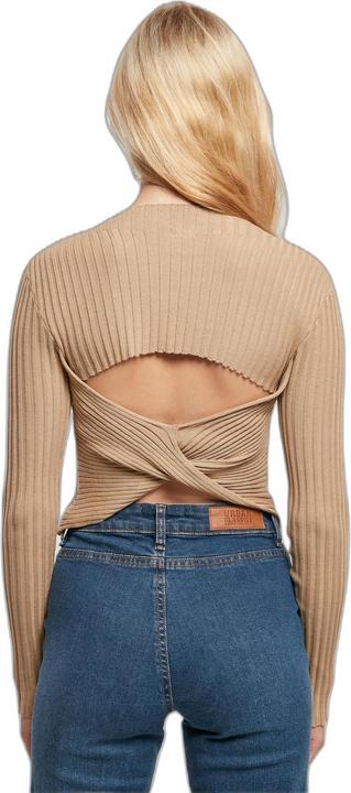Produktbild Urban Classics Ladies Short Rib Knit Twisted Back Sweater - 21165 (L)