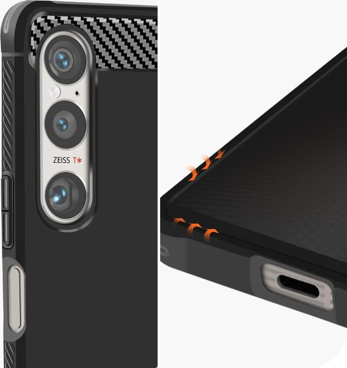 Actual product image Spigen Rugged Armor Xperia 1 VI Case Matte Black (Sony Xperia 1 VI)