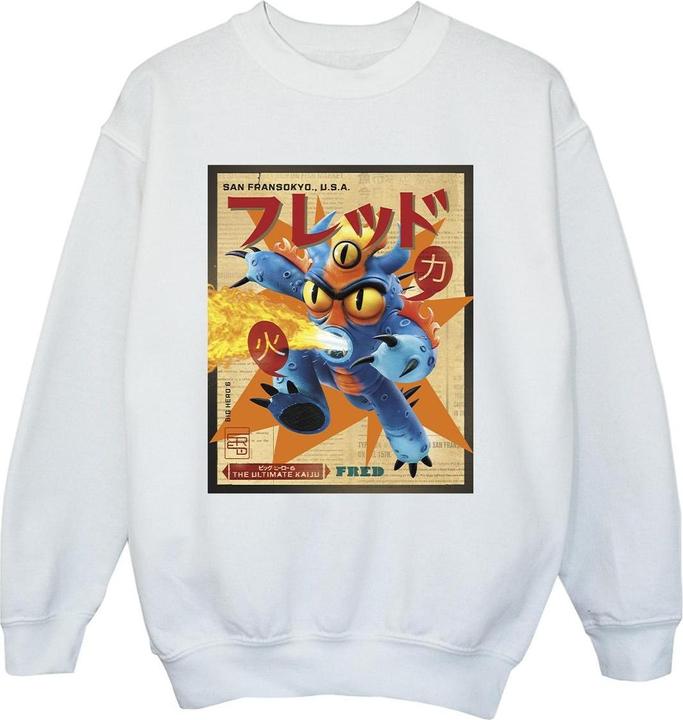 Actual product image Disney Boys Big Hero 6 Baymax Fred Newspaper Sweatshirt (152, 158)