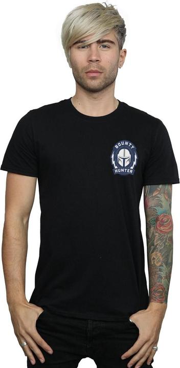 Produktbild Star Wars The Mandalorian Bounty Hunter Badge Breast Print TShirt (L)