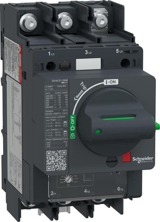 Actual product image Schneider Electric GV4LE Mag 115A 50kA lug