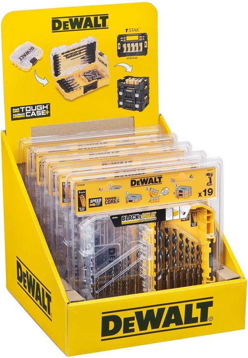 Actual product image DeWalt HSS twist drill bit set 1mm 10mm, 19 pieces, for different materials (1 centimetre)