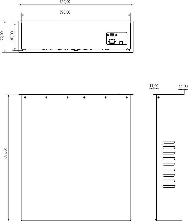 Actual product image DSS Monitor Lift, black, metal, 23" / Inox cover (23", 8 kg)