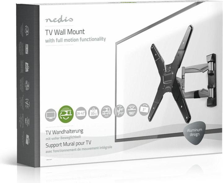 Nedis Support TV mural entièrement mobile, 26-42 (Mur, 42", 30 kg)