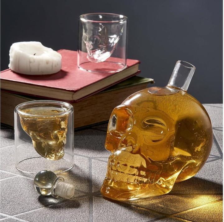 Image du produit Oak & Steel Verres à whisky et décanteurs Set crâne (0.70 l)