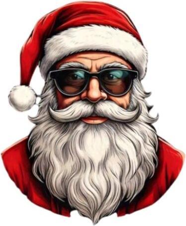 Produktbild Bügelbilder Bügelbild Cooler Weihnachtsmann