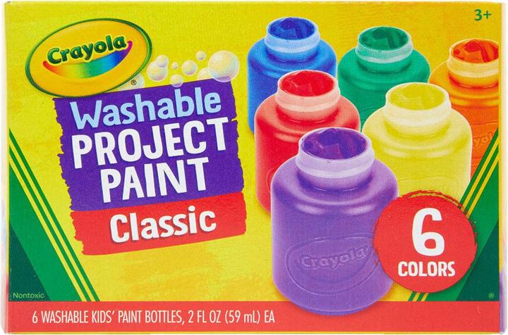 Produktbild Crayola 6 Abwaschbare Stimmungsmacher für Kinder 6 (Blau, Rot, Gelb, Violett, Orange, Grün, 59 ml)