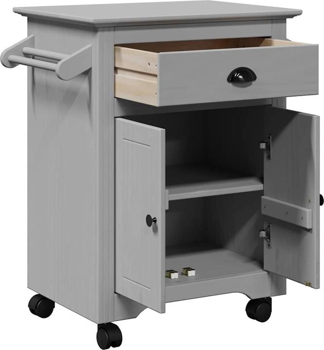 Produktbild vidaXL Küchenwagen BODO Grau 72x45x80 cm Beistellwagen Lagerwagen
