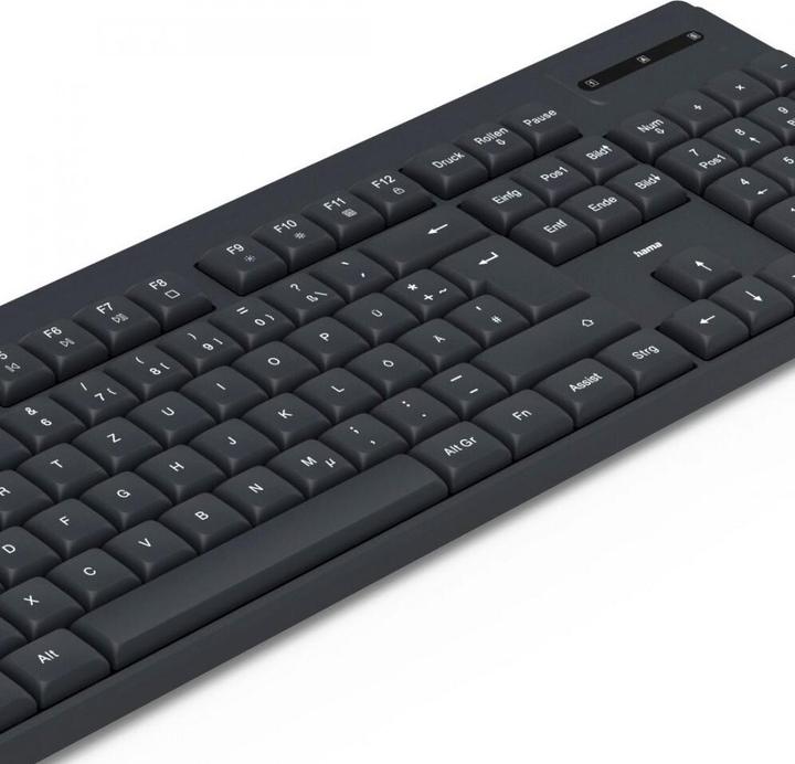 Actual product image Hama Tastatur- und Maus-Set WKM-100 Schwarz (DE, Wireless)