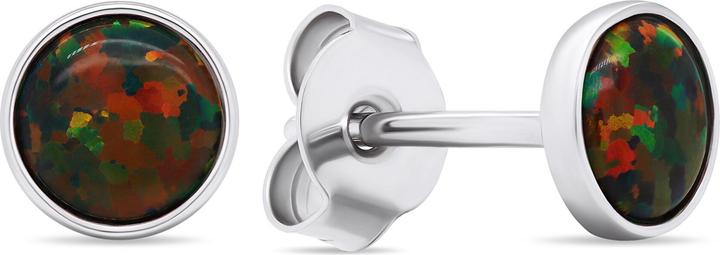 Produktbild Brilio Silver - Silver stud earrings with synthetic opals EA579WBC