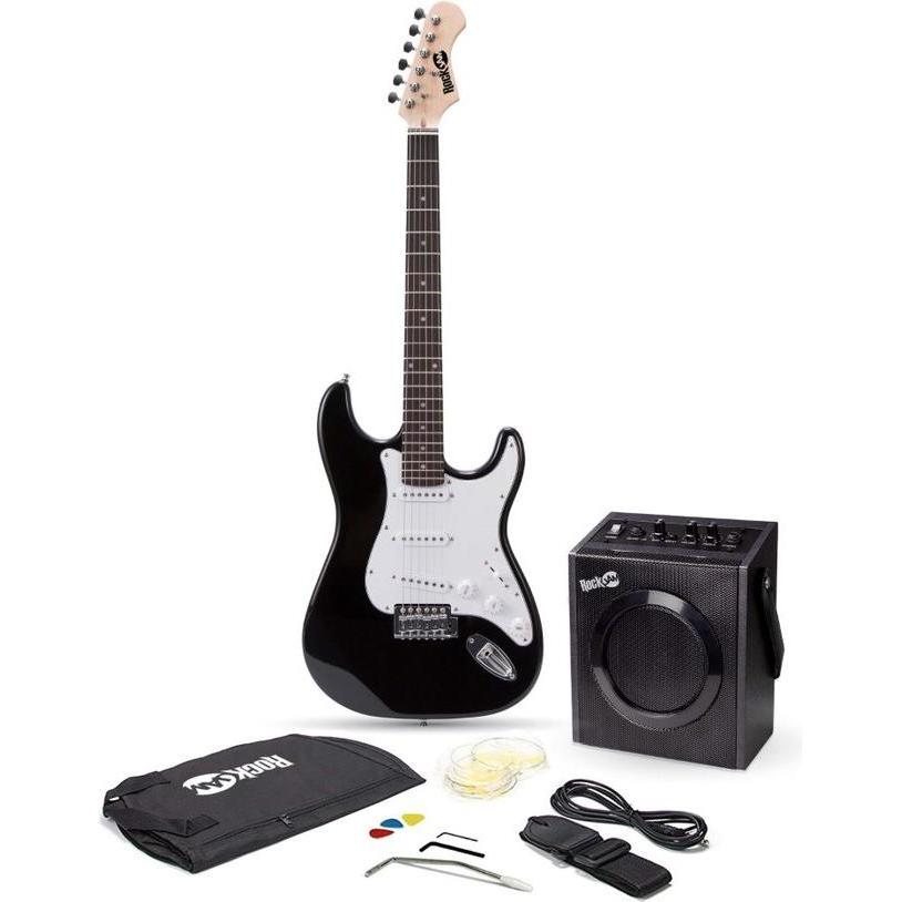 PDT RockJam Elec Guitar Super Kit Black, Gitarre, Schwarz