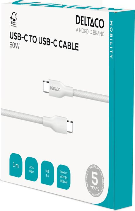 Produktbild Deltaco IPLH-1010 (1 m, USB 2.0, 60 W)