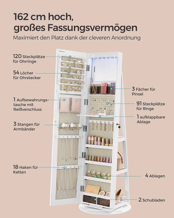 Immagine prodotto Songmics Mathilde (54.50 x 54.50 x 162 cm)