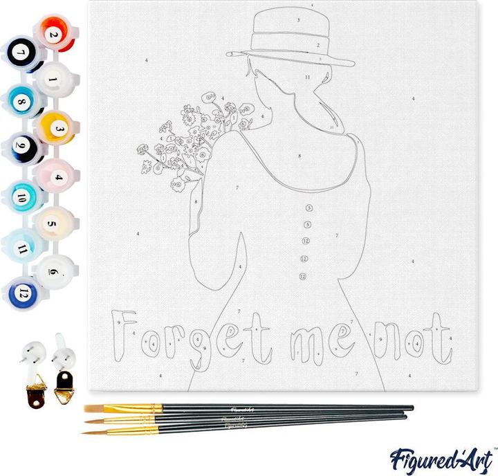 Image du produit Figured'Art Mini Peinture par Numéros avec Cadre - Forget me not