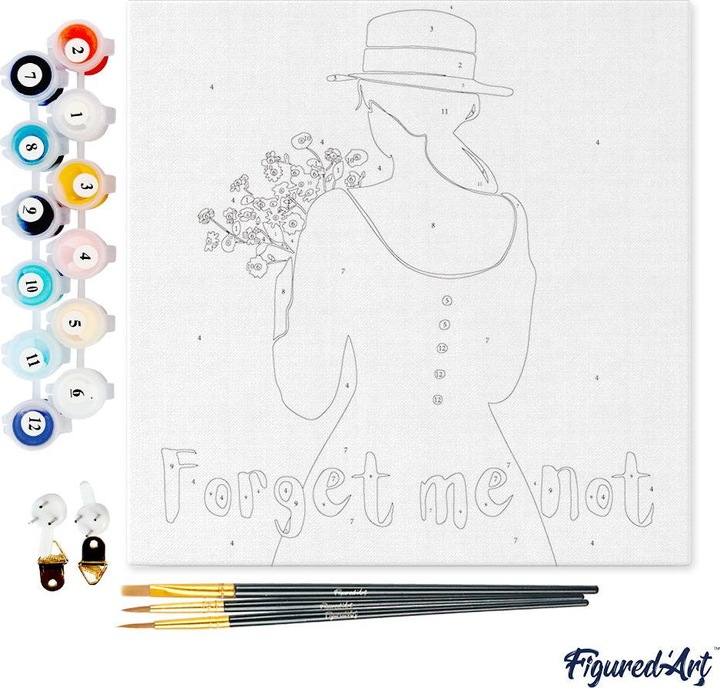 Actual product image Figured'Art Mini Paint by Numbers framed - Forget me not