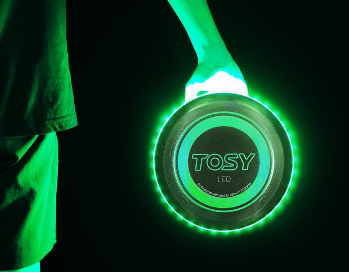 Actual product image Tosy Frisbee green LED