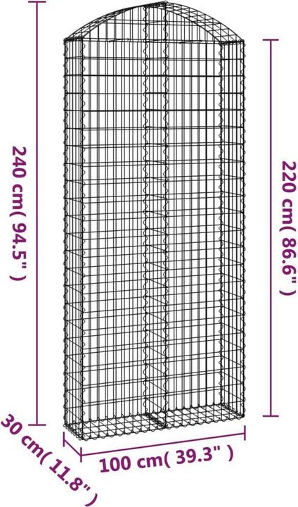 Produktbild vidaXL Gabionenkorb
