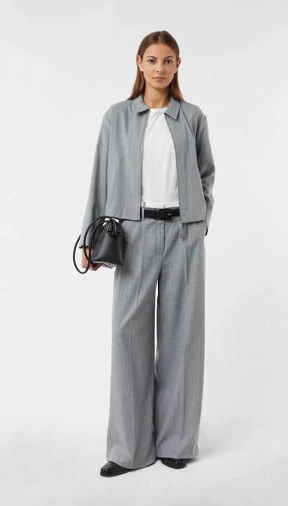 Produktbild Comma Hose Wide Leg-Nadelstreifenhose mit angesetztem Kontrastbund (44)