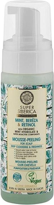 Natura Siberica Super Mint, Bereza & Retinol Scalp Mousse Peeling 170ml (170 ml)