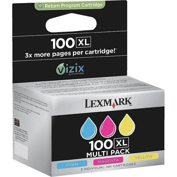Lexmark, Druckerpatrone, Rückgabe-npatrone 14N0850 100XL (M, Y, C)