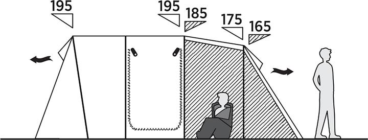 Produktbild Easy Camp Tunnelzelt Hamra 5 (grau, Modell 2025) (Tunnelzelt, 16.30 kg, 5 Personen)
