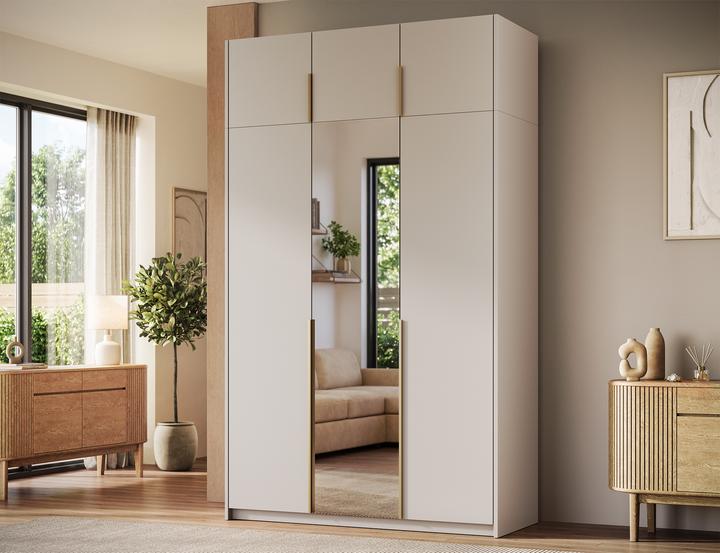 Produktbild ADRK Furniture Alera III mit Aufsatz – Drehtürenschrank (148 x 58 x 250 cm)