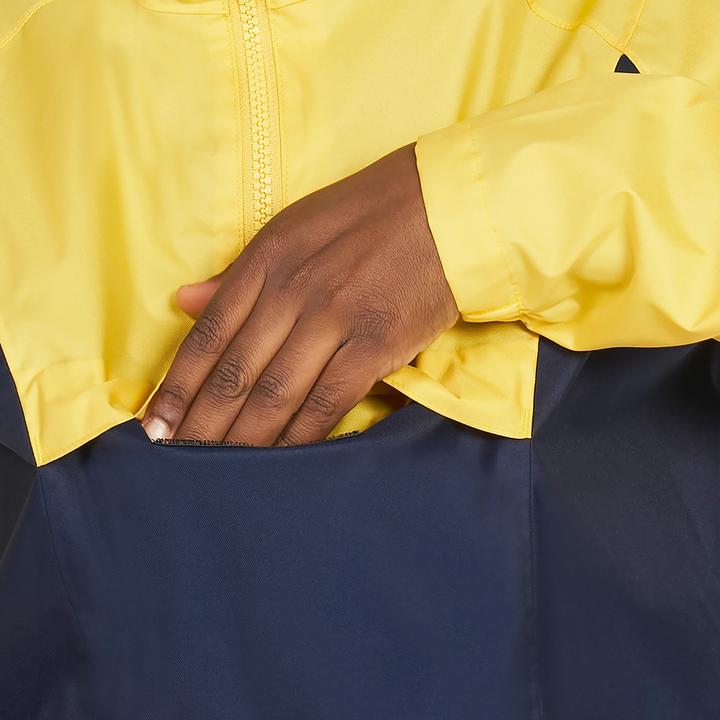 Actual product image Tribord Spray top sailing/kayak kids windproof - Sailing 100 yellow/navy blue