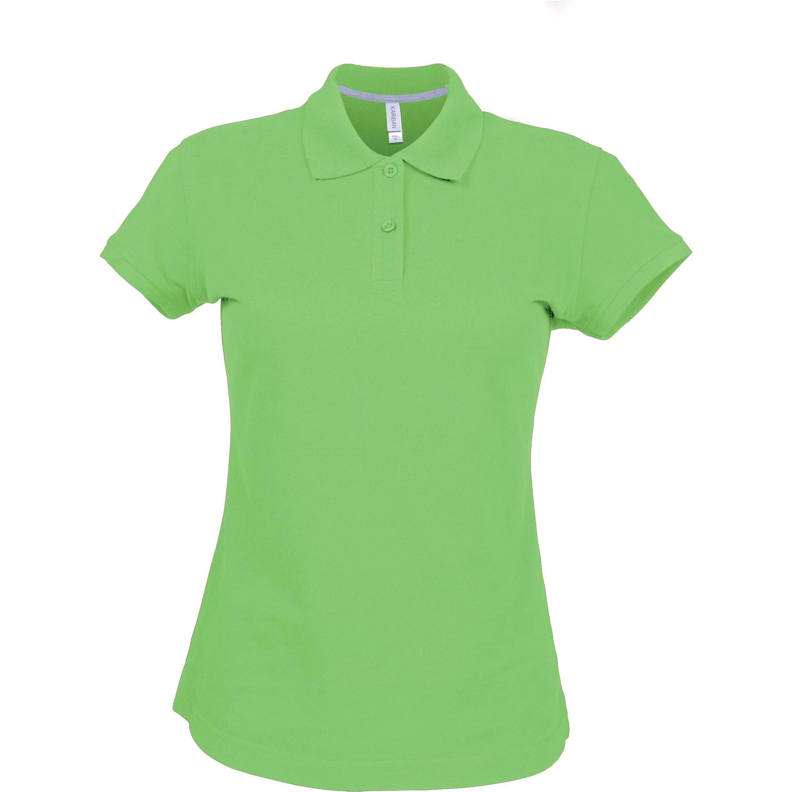 Kariban, Damen, Shirt, Damen Polo mit kurzen Ärmeln, Grün, (3XL)