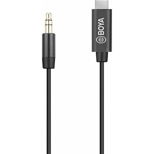 Boya Universal Adapter BY-K2 3.5mm TRS To USB-C (0.20 m, 3.5mm Klinke (AUX)), Audio Kabel