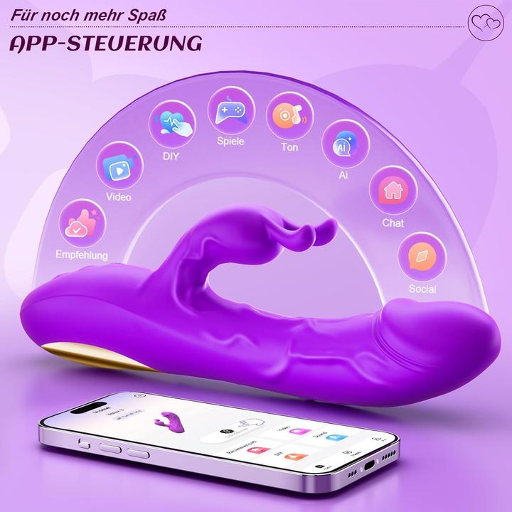 Gobeken Doppel-Vibrator mit 10 Stoss- und Vibrationsfunktionen