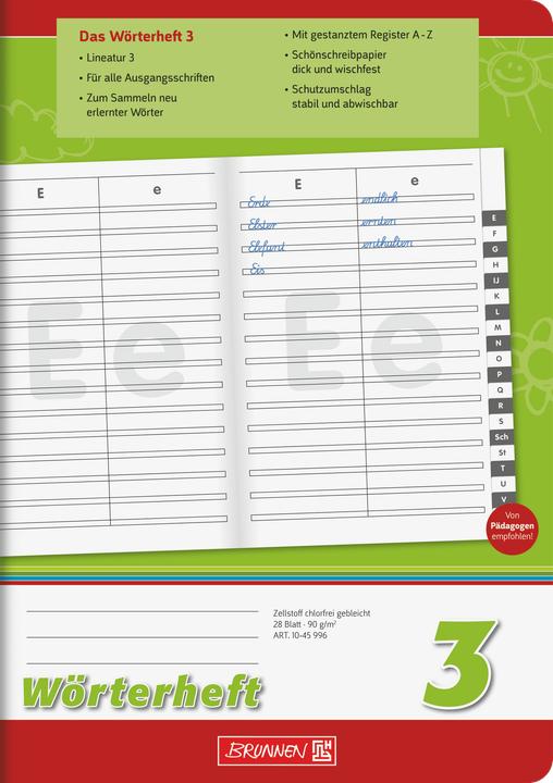 Actual product image Brunnen Exercise book, ruled 3 DIN A5 without margin, 16 sheets (A5)