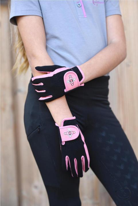 Produktbild Kerbl Kinderreithandschuh Lilli black/pink, Gr. S (S)