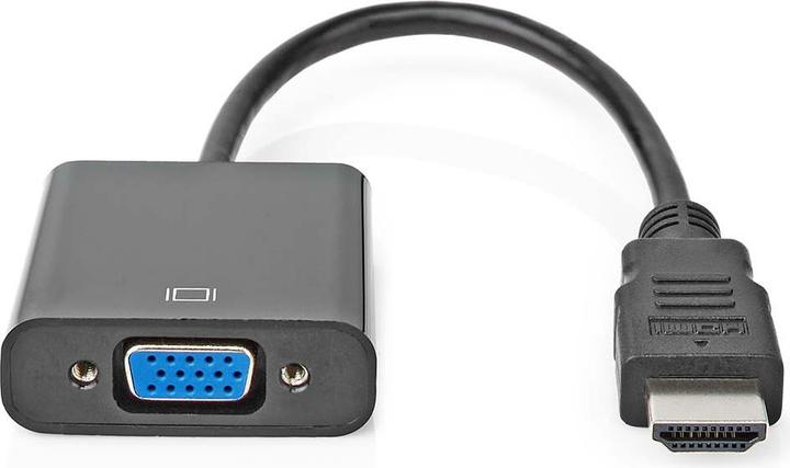 Productafbeelding Nedis HDMIT -kabel HDMIT male VGA female / 3,5 mm female 1080p Vernikkeld 0,20 m Straight PVC Weak (0.20 m)