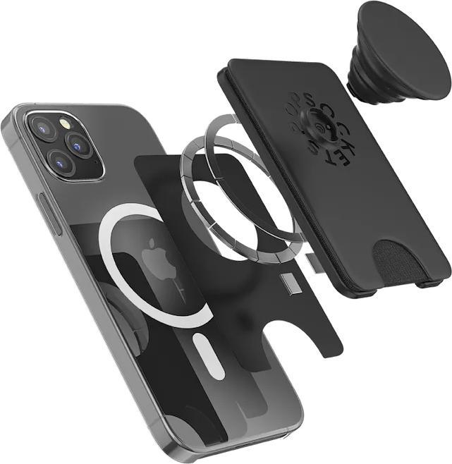 Produktbild PopSockets MagSafe Wallet +, 3 Karten Black