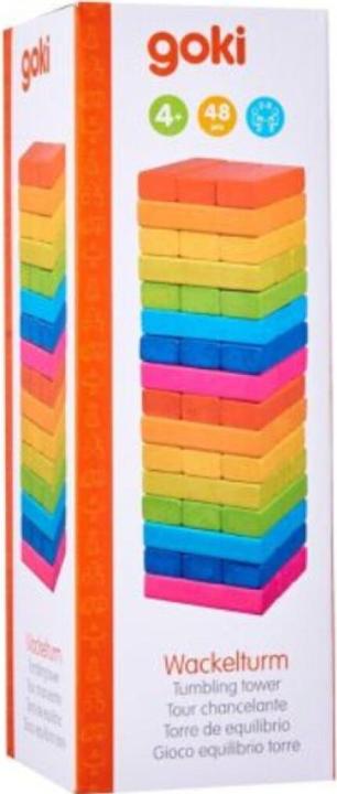 Produktbild Goki Geschicklichkeitsspiel Wackelturm (Englisch, Französisch, Italienisch, Schweizerdeutsch, 2 - 8 Spieler)