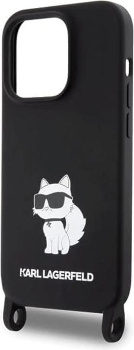 Produktbild Karl Lagerfeld KLHCP15XSCBSCNK iPhone 15 Pro Max 6.7" hardcase czarny/black Crossbody Silicone Choup (Apple iPhone 15 Pro Max)