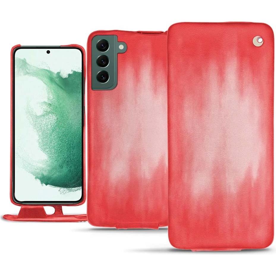 Noreve Lederschutzhülle vertikal (Samsung Galaxy S22+ 5G), Smartphone Hülle, Rosa