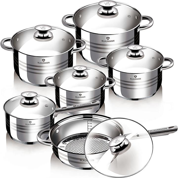 Produktbild Blaumann Kochgeschirr-Set (Pfannenset + Topfset, Edelstahl)