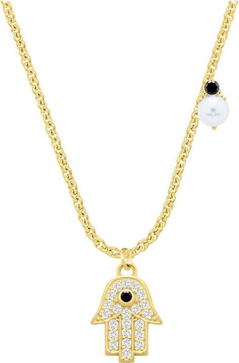 Image du produit Candy Collier Hamsa, argent sterling 925, plaqué or (Plaqué or 18k, Argent massif de 925, Argent sterling 925, 42 - 45 cm)