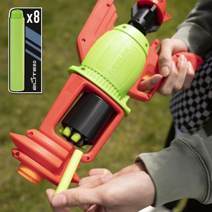 Actual product image Nerf Roblox Boat Building and Treasure Hunting: Spacelock Ray Blaster, includes a code for an exclusive v