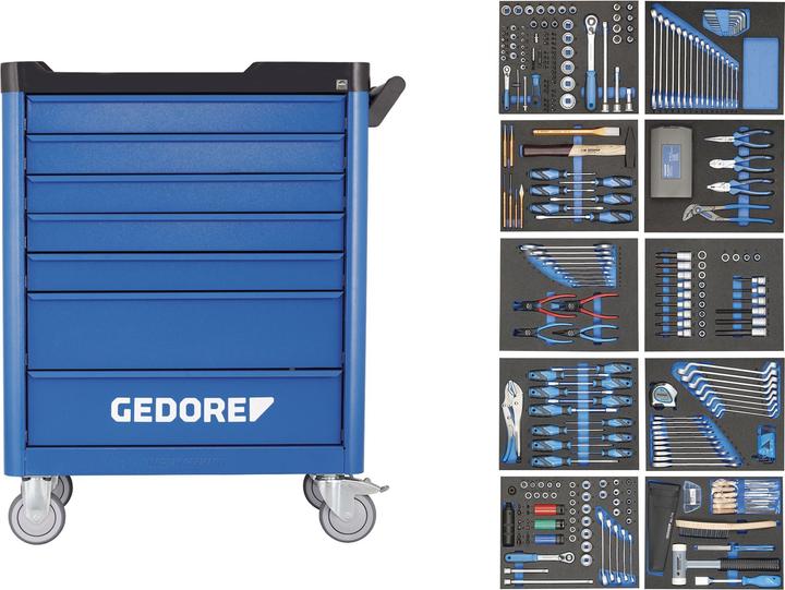 Gedore WSL-L-TS-308 Werkzeugwagen workster smartline mit 308-teiligen Werkzeugsortiment (308 x)