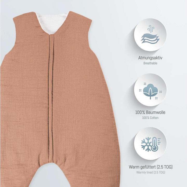 Productafbeelding Julius Zöllner Babyslaapzak voor het hele jaar Trui gevoerd Dune 104 cm (104 cm, 2,5 TOG, Het hele jaar)