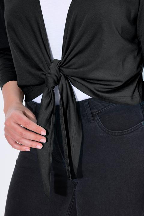 Produktbild Ulla Popken Bolero, kurze Jacke, Jersey, 3/4-Arm, Saumknoten (46, 48)